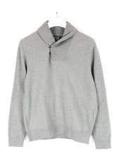 Image of POLO BY RALPH LAUREN Sweatshirt Men's MEDIUM Melange Shawl Button Grey