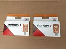 Image of 2 BOXES (2200) ARROW T25 ROUND CROWN WIRE AND CABLE STAPLES 10MM