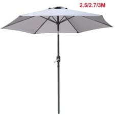 Image of 2.5/2.7/3M Garden Parasol Sun Shade Canopy Patio Outdoor Umbrella w/ Crank Tilt