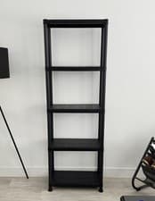 Image of KETER Plus Solid Plastic Shelving Unit 5 Shelves Black New & Unused Shed Garage