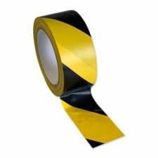Image of Yellow/Black PVC Hazard Warning Tape 50mm x 33M