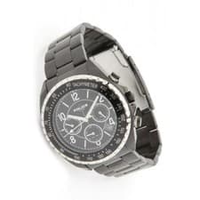 Image of POLICE 14343JSBS/02M Mens Navy V Tachymeter Black Metal Bracelet Watch RRP £215