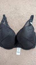 Image of 32G BLACK BOUX AVENUE UNDERWIRED CLAUDIA PLUNGE BRA BNWOT RRP £32