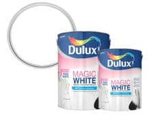 Image of Dulux Magic Brilliant white Matt Emulsion paint, 2.5L or 5 Litre