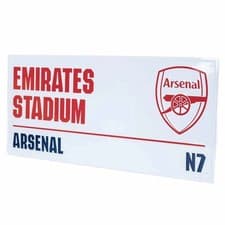 Image of Arsenal FC White Metal Street Sign, Signs & Plaques, Sports, Gift