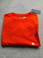 Image of POLO RALPH LAUREN MENS BLUE STRIPED CLASSIC FIT-T SHIRT UK Large RRP £65 Bnwt 👕