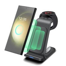 Image of UK 3in1 Wireless Charging Stand For Samsung Galaxy Watch Ultra/8/7 S25 Ultra S24