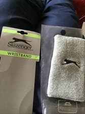 Image of Slazenger Single Large Wristband Sweatband new in Grey onesize unisex box 18 M