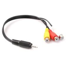 Image of 3.5mm Mini AV Male to 3RCA Female M/F Audio Video Cable Stereo Jack Adapter Cord