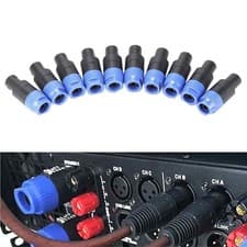Image of 10Pcs Speakon Male Plug Speaker Audio Cable Connector 4 pin Type