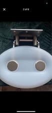 Image of Shower Seat chrome & white New