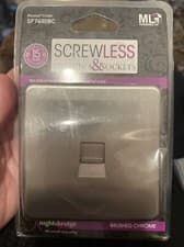 Image of Knightsbridge Screwless Telephone Extension Socket - Brushed Chrome