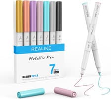 Image of Metallic Pens Compatible with Cricut Maker 3/4/Explore 3/Air 2/Air Metallic Mark