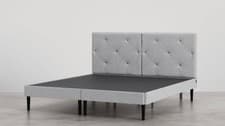 Image of Emma Light Grey Signature Beds with Tufted Headboard, 150x200cm