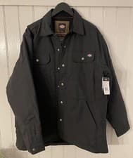 Image of Dickies Mens Flex Duck Shirt Jacket Outerwear Workwear Coat Black Size XL *BNWT*