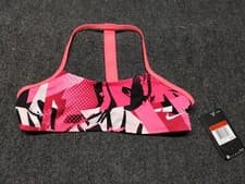 Image of NWT Nike Swim Top Bikini Women Size 14 Pink Beach Racerback