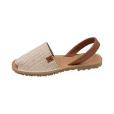 Image of Koala Bay Women Sandals Summer Minorquine Low Genuine Leather Nude 1.5 cm Flat