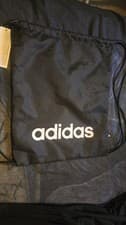 Image of adidas Gym Bag Linear Core Drawstring PE Football Sports School Bag Black