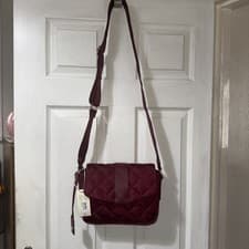 Image of RADLEY Brockley Responsible Dark Red Medium Flapover Crossbody Bag New RRP £135