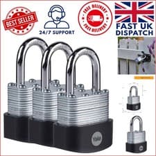 Image of 40mm Laminated Steel Padlock Set - Corrosion Resistant, Ideal for Outdoors