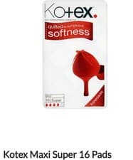 Image of 5x Kotex Maxi Super Quilted Soft 16 Sanitary Protection Pads