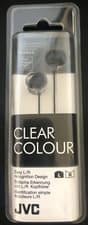 Image of JVC HA-FX23-B Clear Colour In Ear Headphones. Black.
