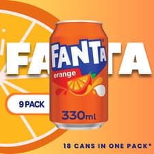 Image of Fanta Orange Soft Drink Can 330 ml (Pack of 1 to 10) | UK Free and Fast Dispatch