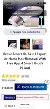 Image of Braun IPL Skin I-Expert Pro 7 PL7441 Hair Removal Device