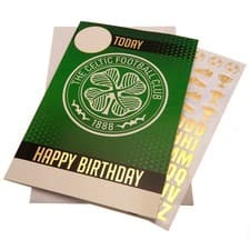 Image of Celtic FC Birthday Card With Stickers Official Merchandise