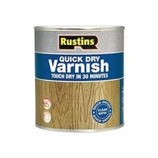 Image of Rustins Quick Dry Clear Varnish.Satin, Gloss or Matt Finish -250ml/500ml/1L/2.5L