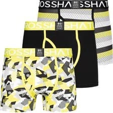 Image of Crosshatch 3 Pack Boxer Shorts Mens Underwear Shorts Designer Set Boxers Trunks