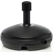 Image of 7KG/7L Water-Filled Heavy-Duty Garden Parasol Base, Black | Outdoor Round Patio