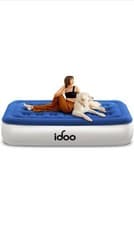 Image of iDOO Twin Air Mattress R-M001 18” Raised Built-in Pump Single Inflatable Bed