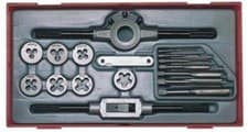Image of TENG TOOLS 17 Piece Metric Tap & Die Rethreading Set Modular Tray - TTTTD17