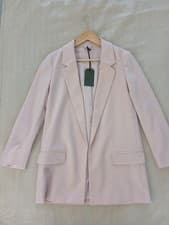 Image of Allsaints Aleida Tri blazer women size 10 in powdered pink RRP £149