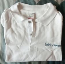 Image of Mens White Short Sleeve Polo Shirt Fruit Of The Loom Size M