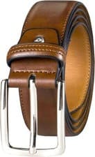 Image of Dockers Men's Belt 1.37 inches Wide Feather-Edge Dress Belt Tan