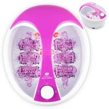 Image of Rio Delux Foot Spa Bath Massager with HydroJets, Heat, Bubbles, Purple