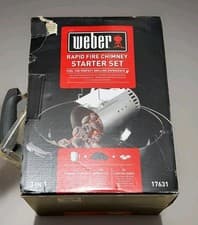 Image of Weber 17631 Rapidfire Chimney & Aluminium BBQ Fire Set.
