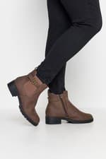 Image of Wide & Extra Wide Fit Faux Leather Buckle Ankle Boots