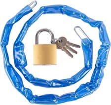Image of 3ft Security Chain with Padlock Lock Heavy Duty Strong Bike Motorbike Gate