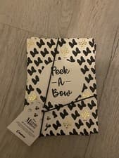 Image of Disney Classic Paperback Minnie Mouse Notebooks x2 A5 Black White Gold Lined
