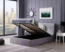 Image of Cologne double ottoman bed frame
