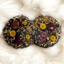 Image of Flower Coaster Set Kitchen Decoration Epoxy Resin Decor Gift Girlfriend