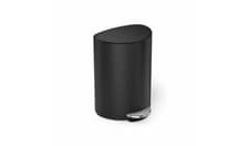 Image of Simple human BLACK 6L Semi-Round Bathroom Pedal Bin