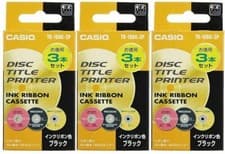 Image of Casio Disc Title Printer Ink Ribbon TR-18BK-3P Black 3 Pack × 3 Boxes New