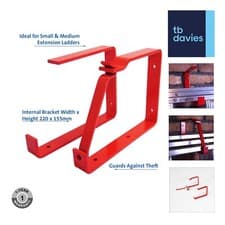 Image of TB Davies Universal Ladder Storage Wall Brackets (Pair) - Small & Medium Ladders