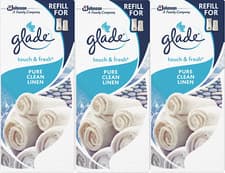 Image of Glade Touch n Fresh Refill for Machine Air Freshener Spray Clean Linen 10ml x 3