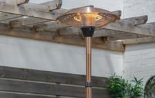 Image of La Hacienda Outdoor Adjustable Copper Standing Patio 2100W Electric Heater