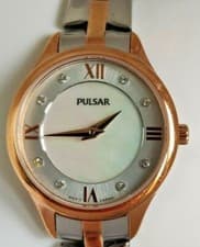 Image of Pulsar Ladies Two Tone Bracelet Watch PM2200X1 BOXED